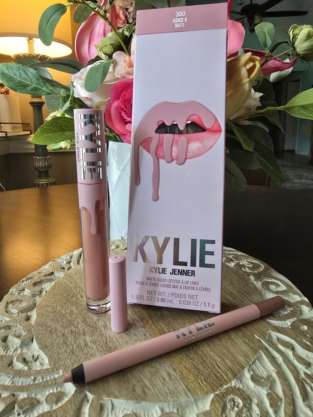 KYLIE JENNER Matte Liquid Lipstick & Lip Liner - 300 Koko K (Pink Nude)